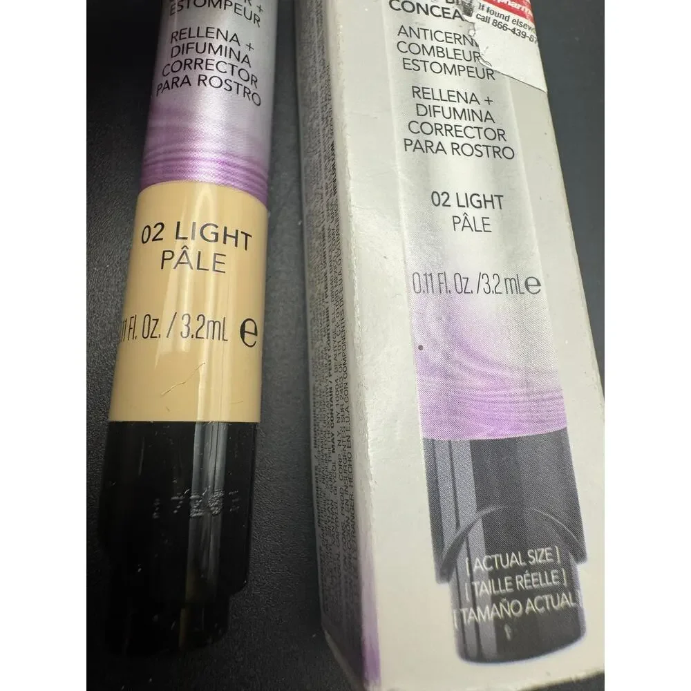 The Revlon Youth FX Fill + Blur Concealer 02 Light Pale Shade 0.11 Fl. Oz / 32mL